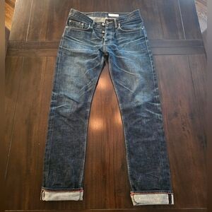 Gustin Dark Blue Slim Straight Jeans